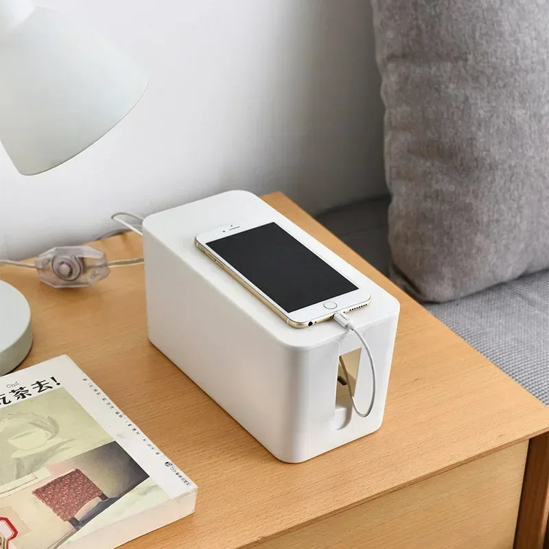 Kabel-Organizer Box – Elegante Kabelaufbewahrung für Steckdosenleisten & Ladegeräte