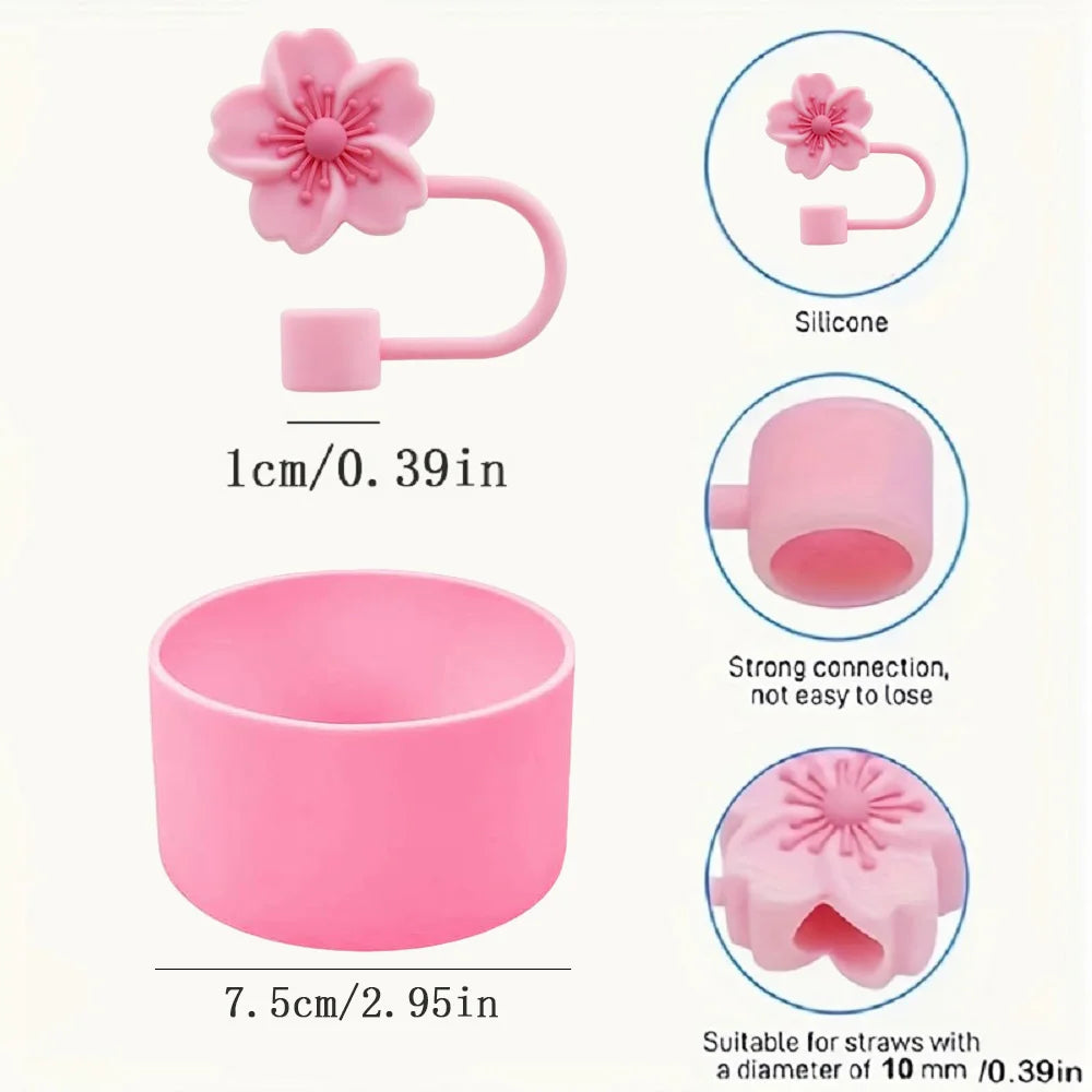 7-teiliges Zubehör-Set für 40oz Tumbler – Silikon Schutz & Stylische Details