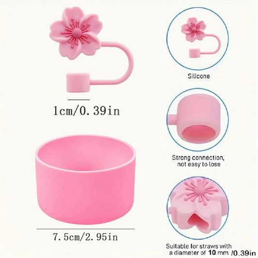 7-teiliges Zubehör-Set für 40oz Tumbler – Silikon Schutz & Stylische Details